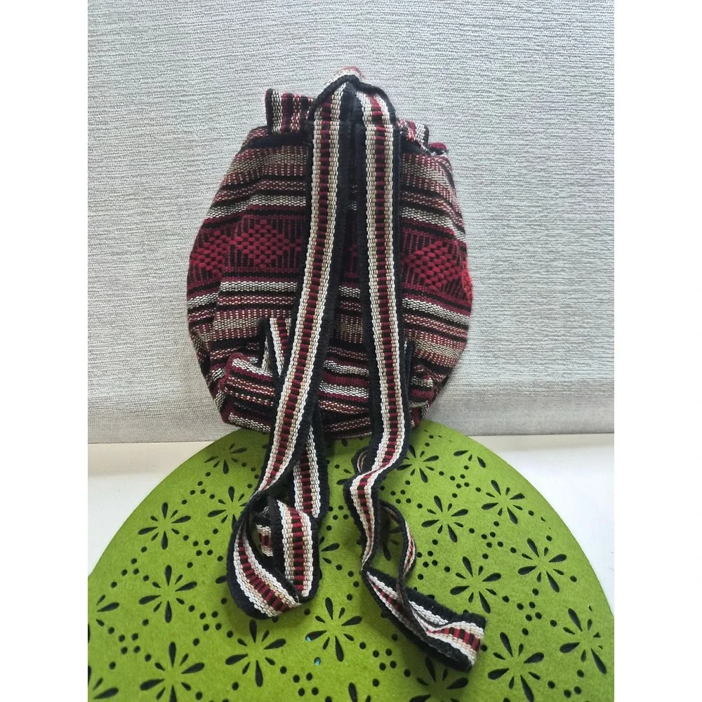 Pinzon Hippie Gear Mexican Backpack Multicolor Aztec Boho Style Shoulder Straps